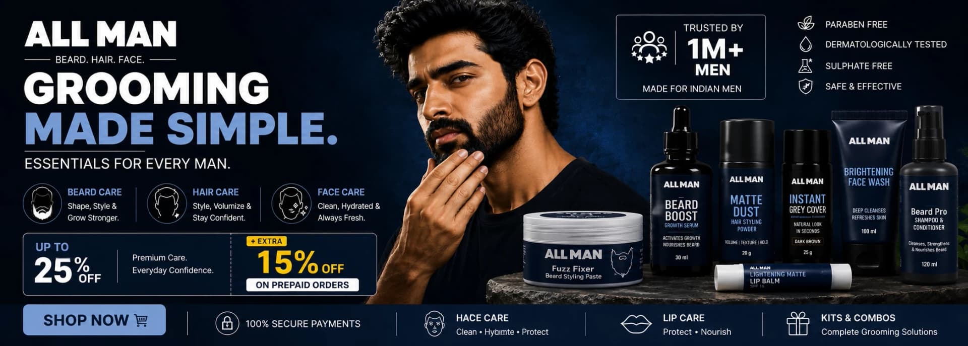 ALL MAN Men's Grooming Essentials